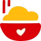 Hand drawn icon of bowl of food
